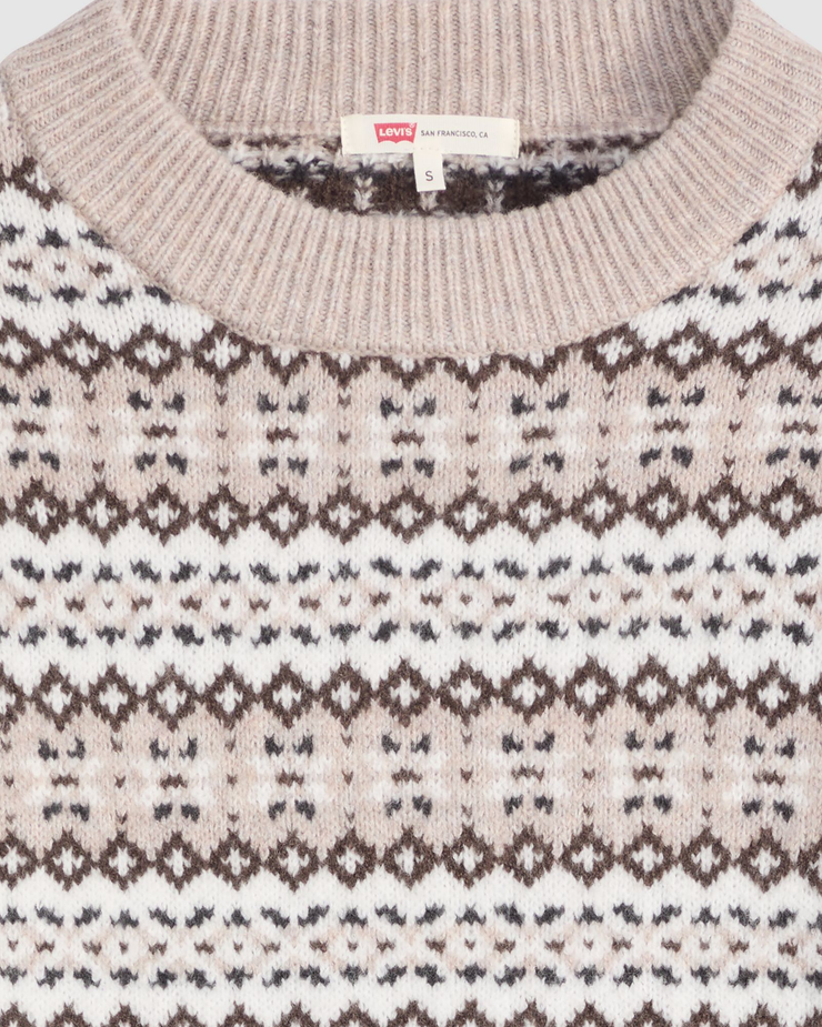 Levi's® Womens Ines Fairisle Sweater - Taupe Heather