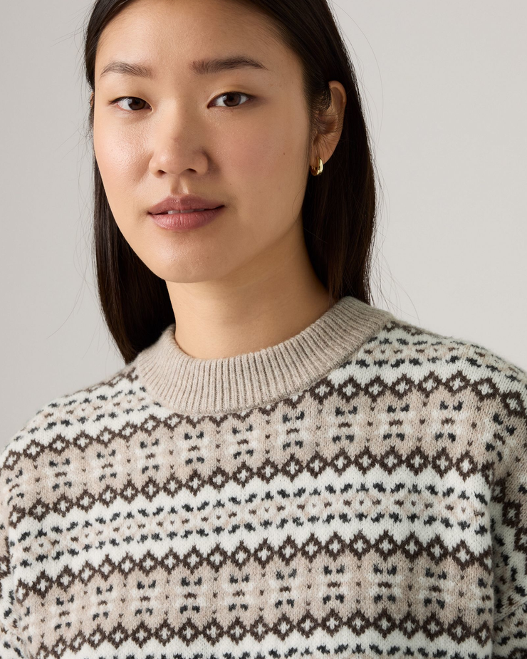 Levi's® Womens Ines Fairisle Sweater - Taupe Heather