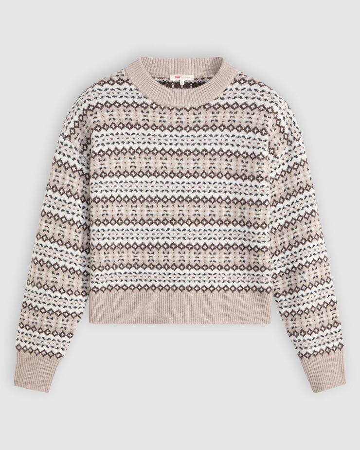 Levi's® Womens Ines Fairisle Sweater - Taupe Heather