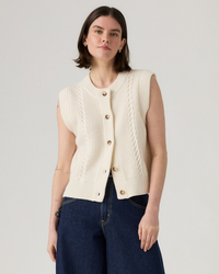 Levi's® Womens Ines Cable Sweater Vest - Whisper White | Levi's® Sweaters & Knitwear | JEANSTORE