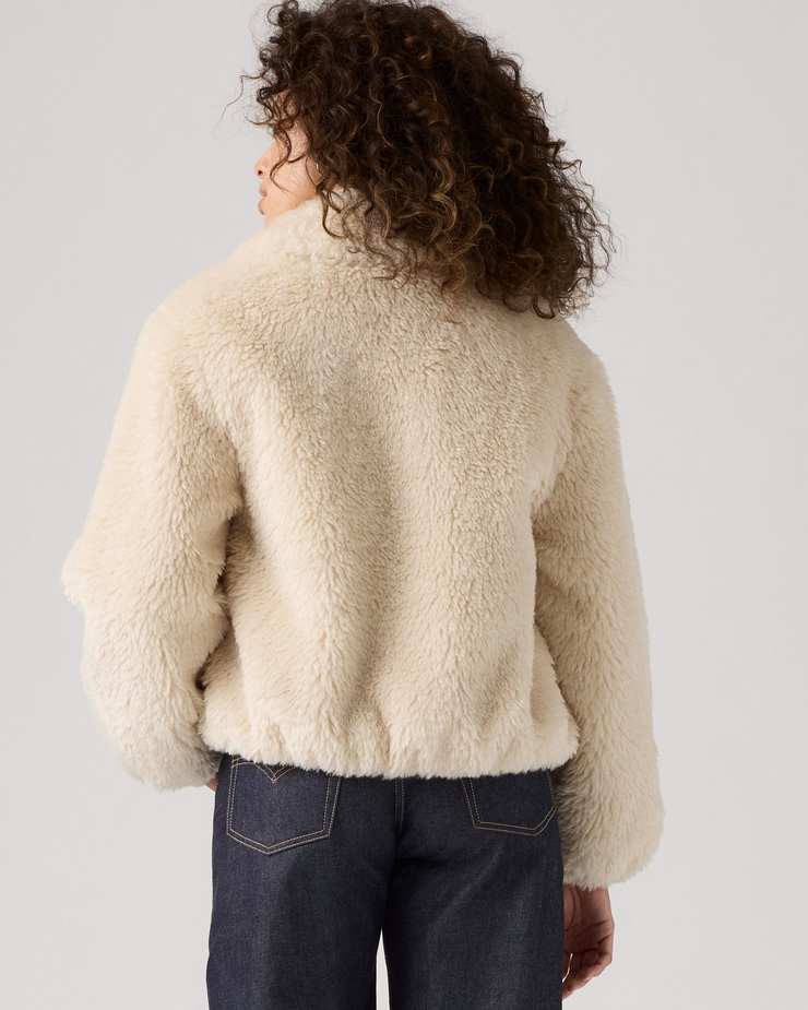 Levi's® Womens Elle Sherpa Jacket - White Swan