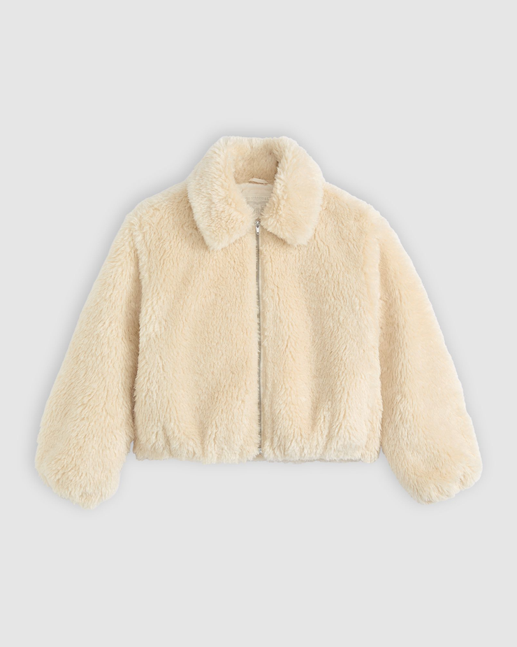 Levi's® Womens Elle Sherpa Jacket - White Swan