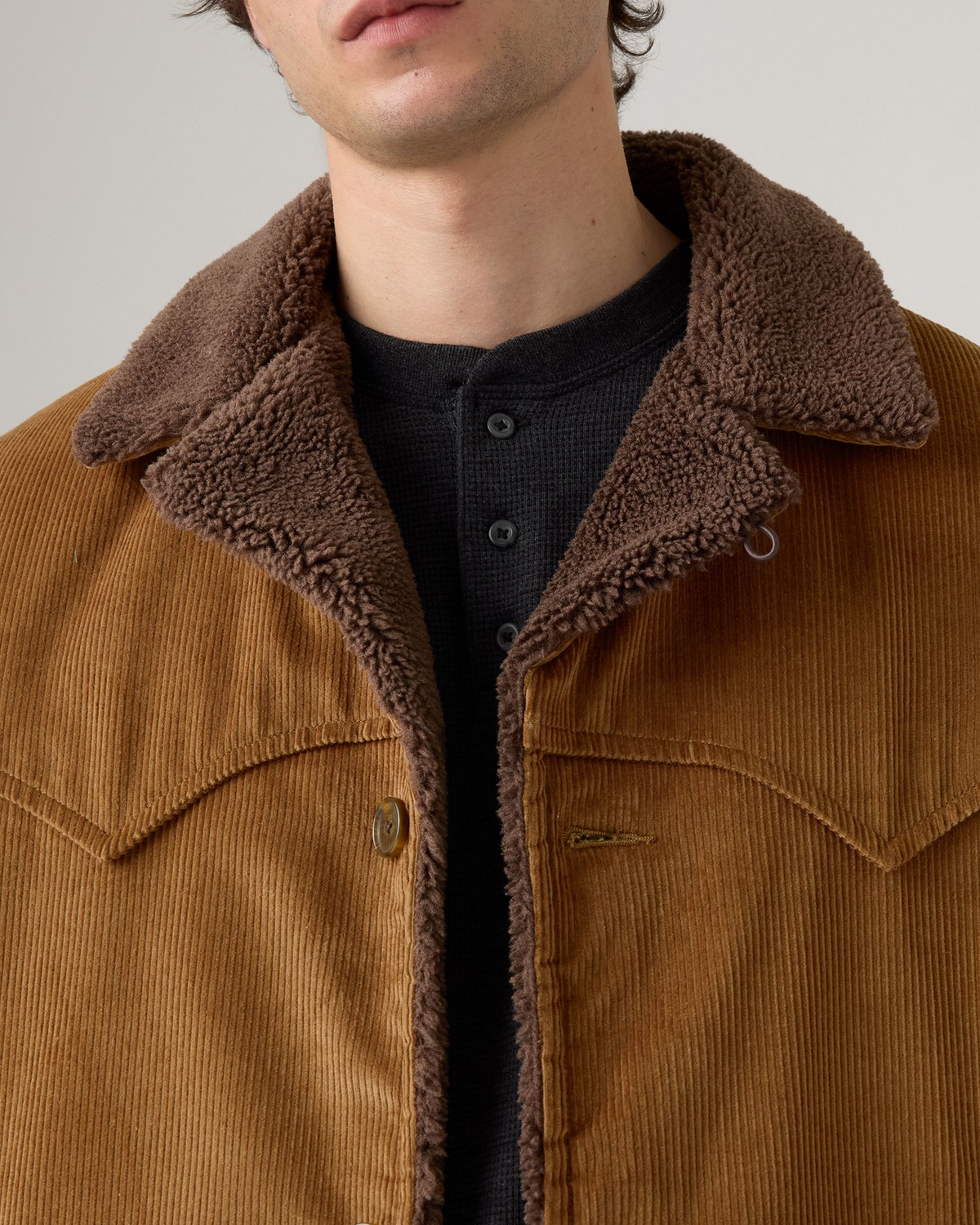 Levi's® Durham Cozy Short Coat - Bison | Levi's® Jackets & Coats | JEANSTORE