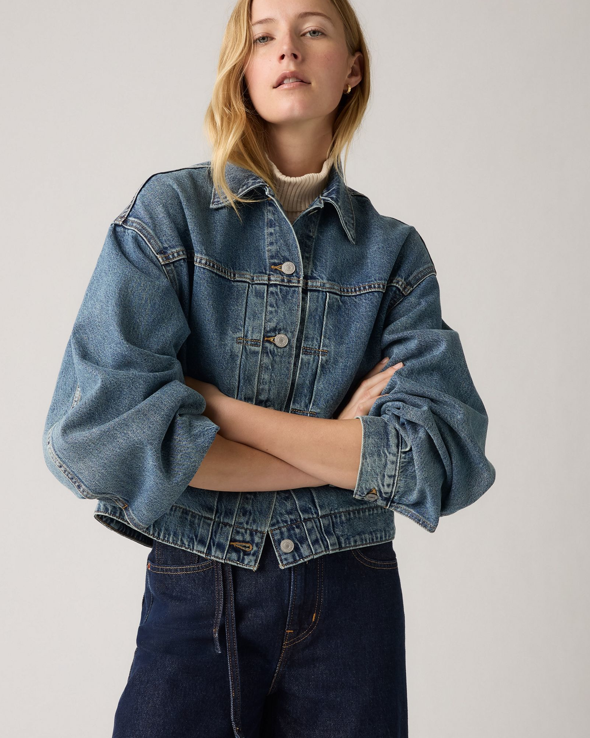 Levi's® Womens Balloon Sleeve Trucker Jacket - Missed My Flight