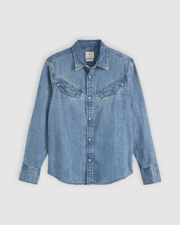 Levi's® Smiley Western Shirt - Just A Smile Medium Indigo | Levi's® Shirts | JEANSTORE