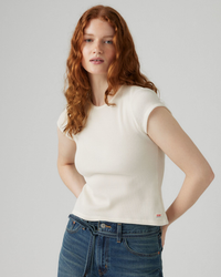 Levi's® Womens Dry Goods Waffle Cap Tee - Gardenia | Levi's® T Shirts | JEANSTORE