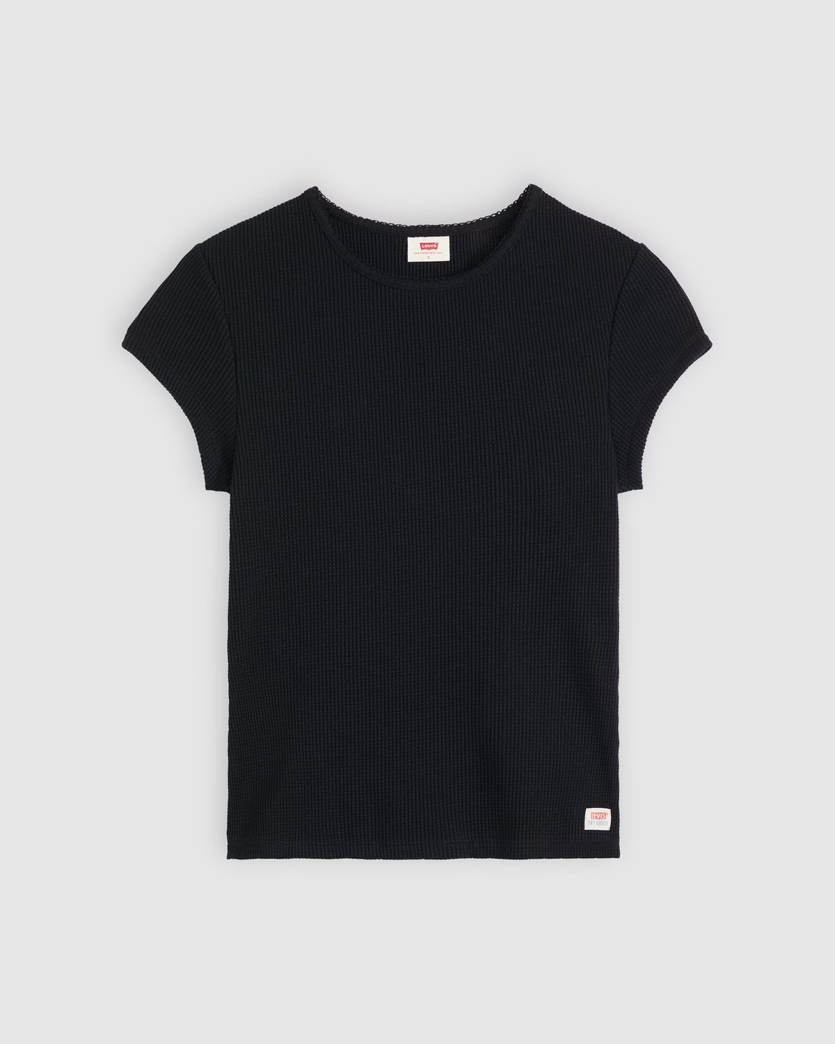 Levi's® Womens Dry Goods Waffle Cap Tee - Anthracite Night | Levi's® T Shirts | JEANSTORE