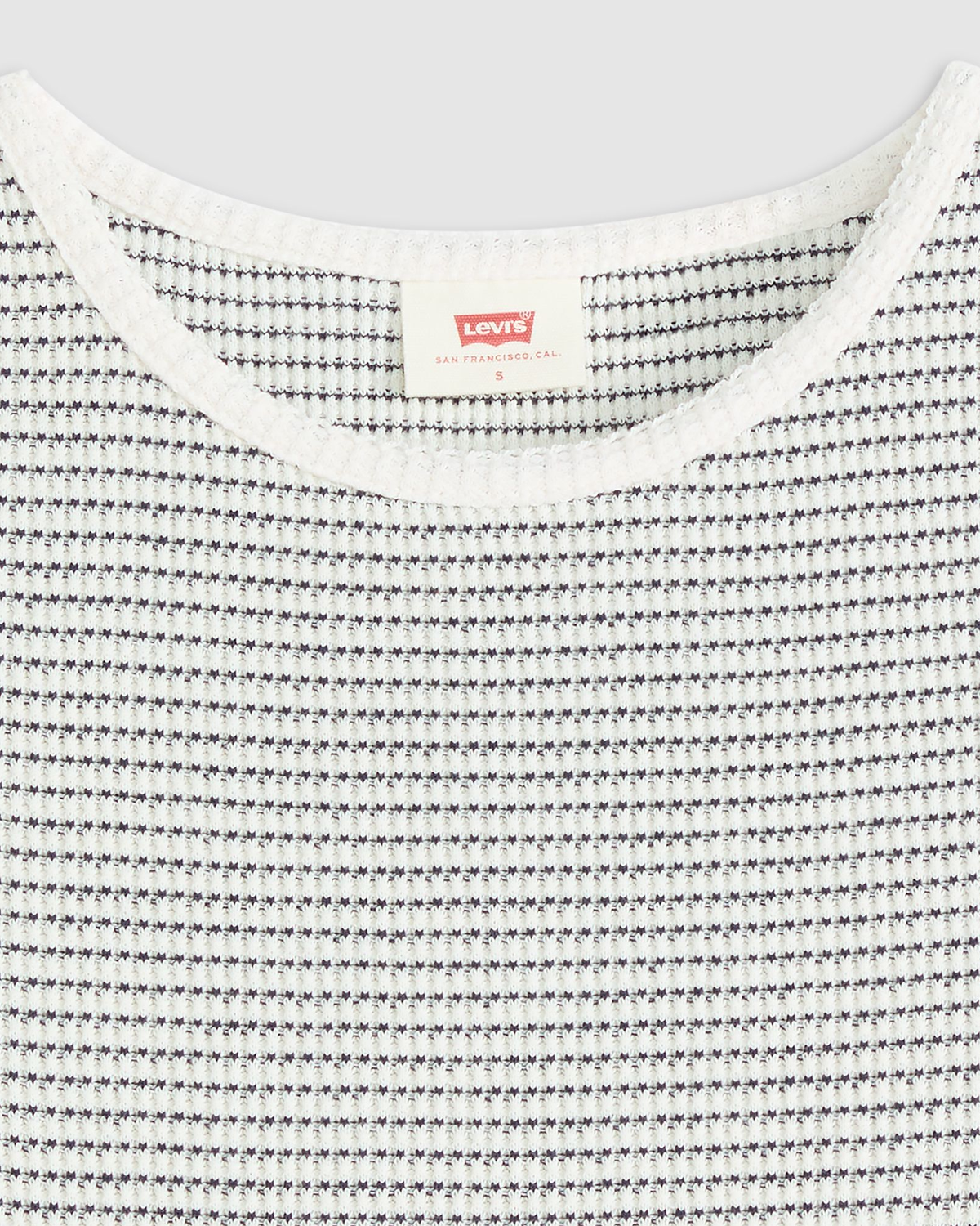 Levi's® Womens Dry Goods Waffle Cap Tee - Annalise Stripe / Gardenia Peacoat | Levi's® T Shirts | JEANSTORE