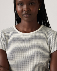 Levi's® Womens Dry Goods Waffle Cap Tee - Annalise Stripe / Gardenia Peacoat | Levi's® T Shirts | JEANSTORE