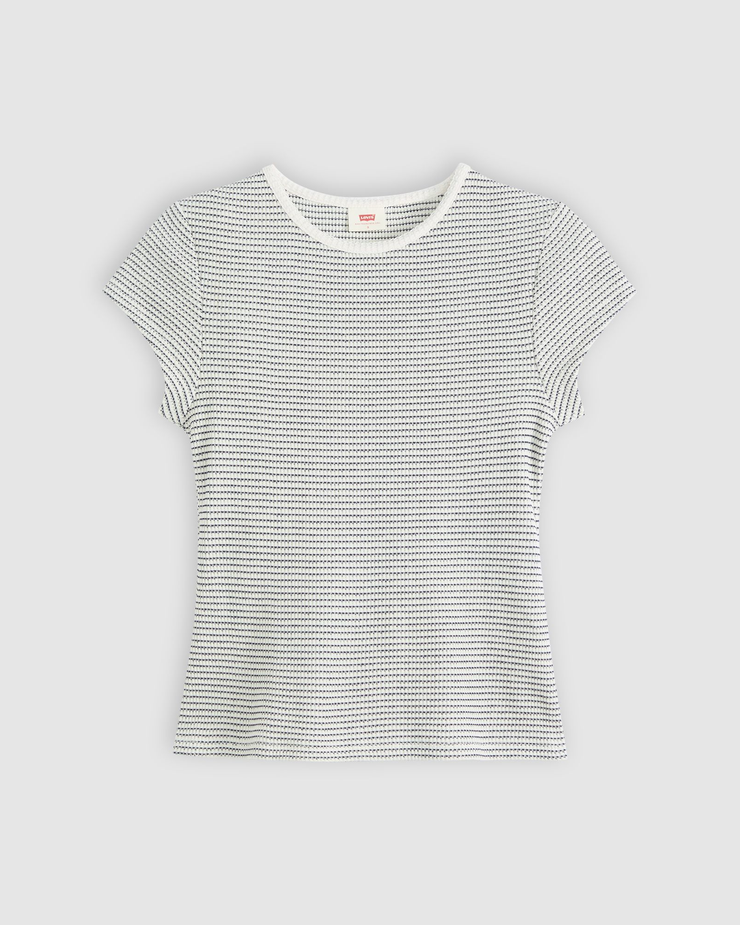 Levi's® Womens Dry Goods Waffle Cap Tee - Annalise Stripe / Gardenia Peacoat | Levi's® T Shirts | JEANSTORE