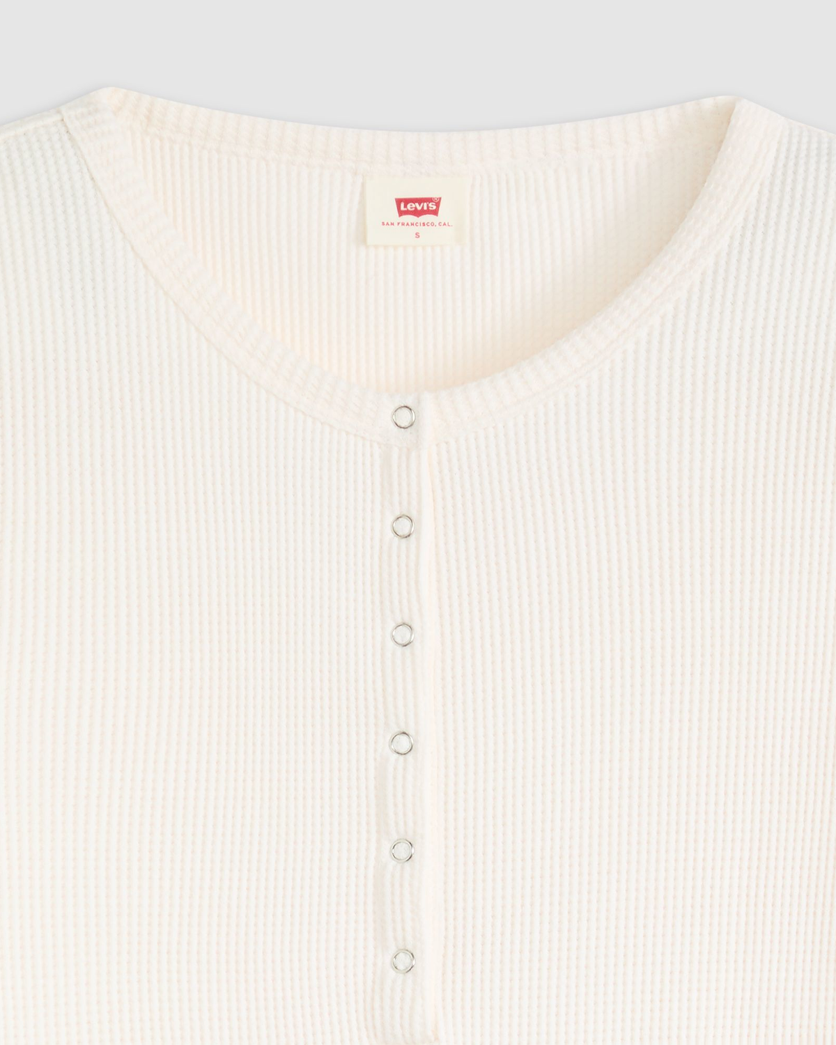 Levi's® Womens Dry Goods Waffle Henley - Gardenia | Levi's® T Shirts | JEANSTORE