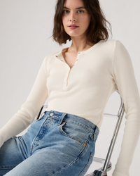 Levi's® Womens Dry Goods Waffle Henley - Gardenia | Levi's® T Shirts | JEANSTORE