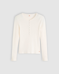 Levi's® Womens Dry Goods Waffle Henley - Gardenia | Levi's® T Shirts | JEANSTORE