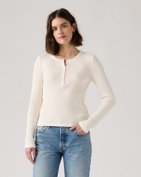 Levi's® Womens Dry Goods Waffle Henley - Gardenia | Levi's® T Shirts | JEANSTORE