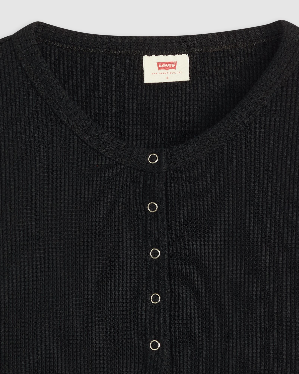 Levi's® Womens Dry Goods Waffle Henley - Anthracite Night | Levi's® T Shirts | JEANSTORE