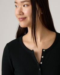 Levi's® Womens Dry Goods Waffle Henley - Anthracite Night | Levi's® T Shirts | JEANSTORE