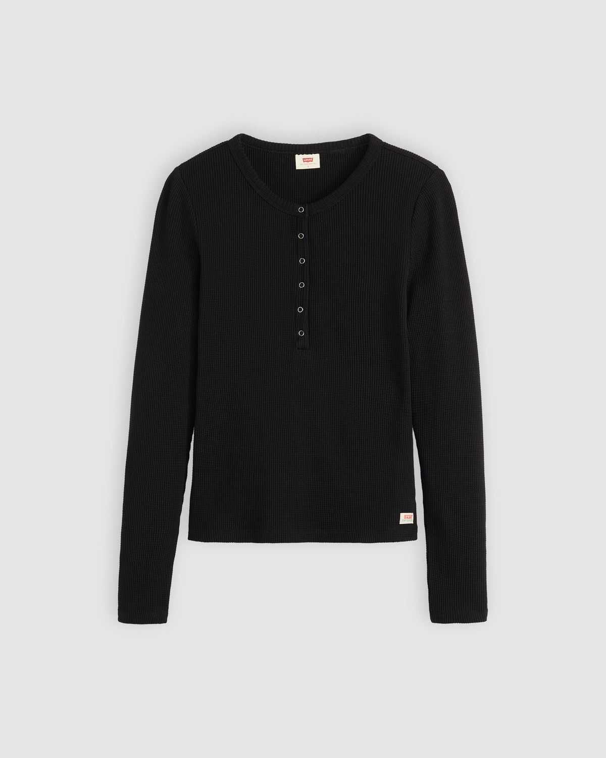 Levi's® Womens Dry Goods Waffle Henley - Anthracite Night | Levi's® T Shirts | JEANSTORE