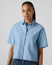 Levi's® Womens Harlie S/S Cropped Shirt - Brass Organ