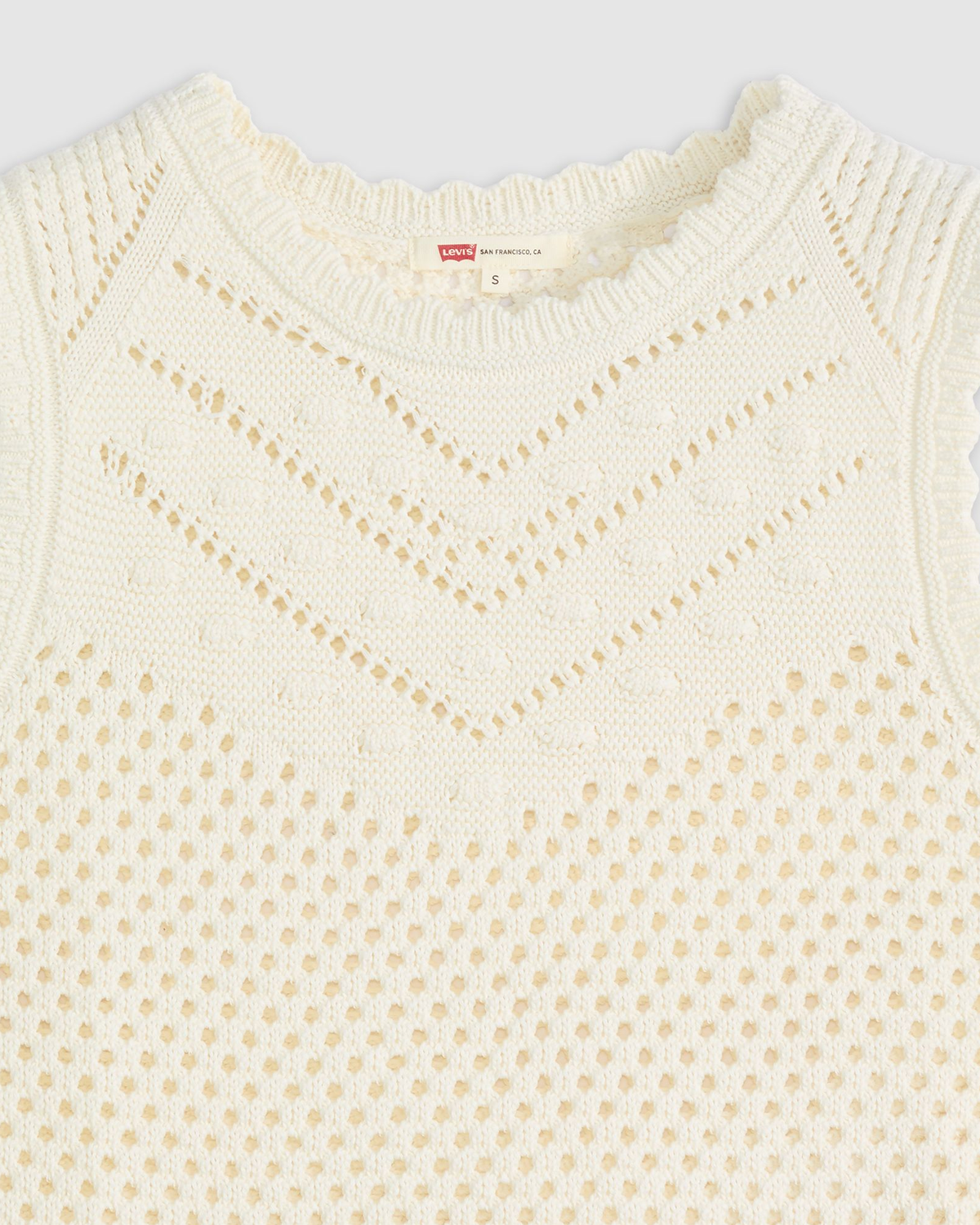 Levi's® Womens Adrienne Crochet Tank Top - Egret | Levi's® T Shirts | JEANSTORE