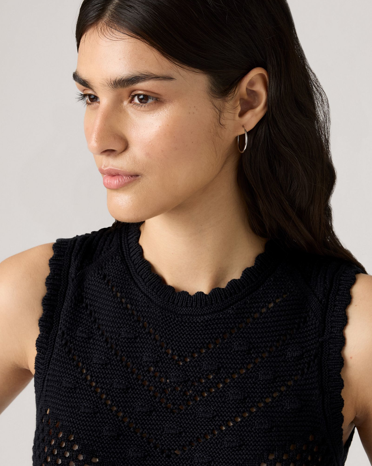 Levi's® Womens Adrienne Crochet Tank Top - Anthracite Night | Levi's® T Shirts | JEANSTORE