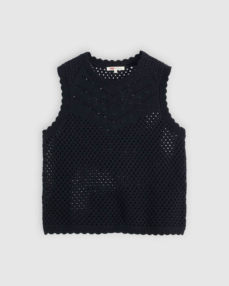Levi's® Womens Adrienne Crochet Tank Top - Anthracite Night