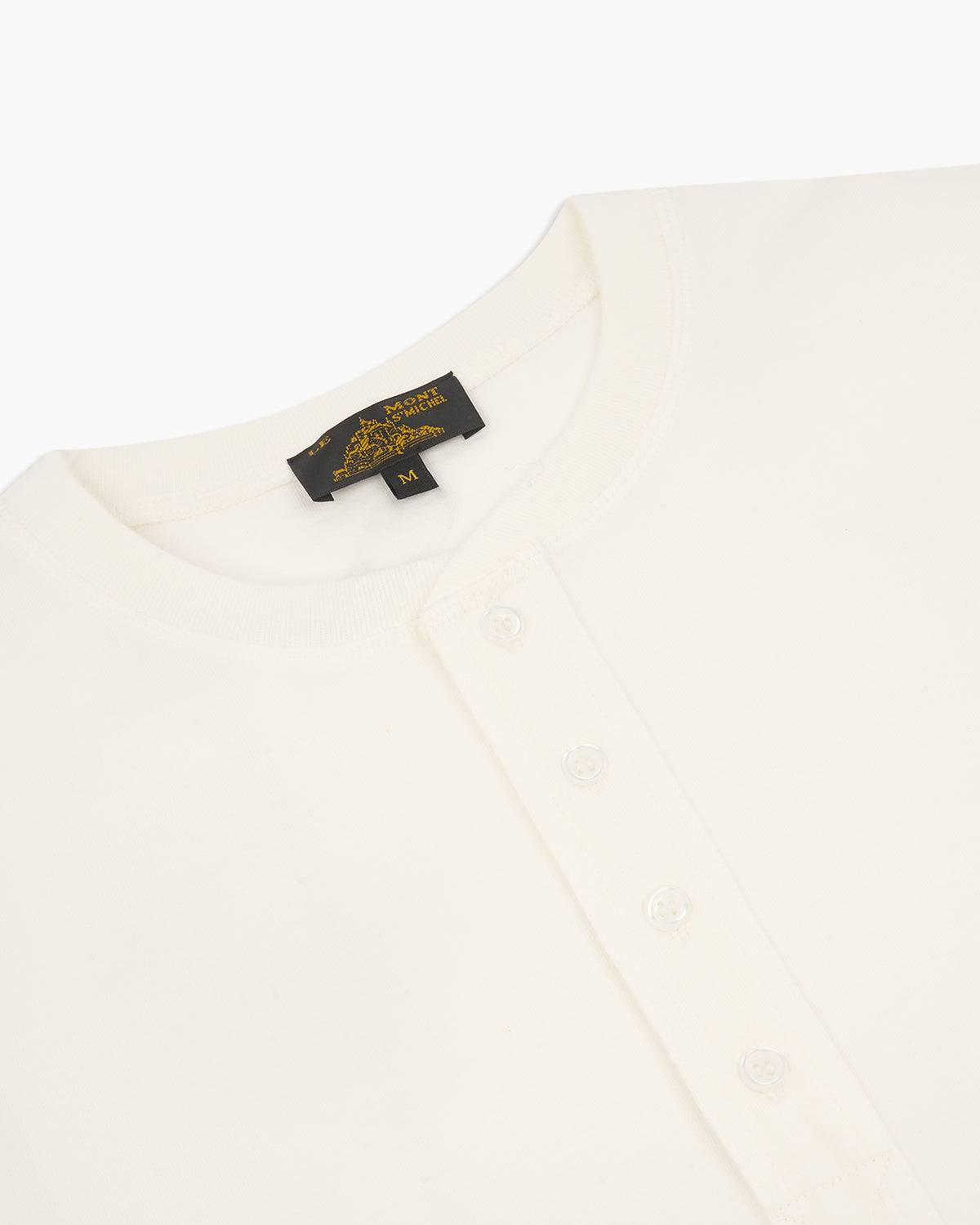 Le Mont St Michel Trenor Henley Tee - Off White | Le Mont St Michel T Shirts | JEANSTORE