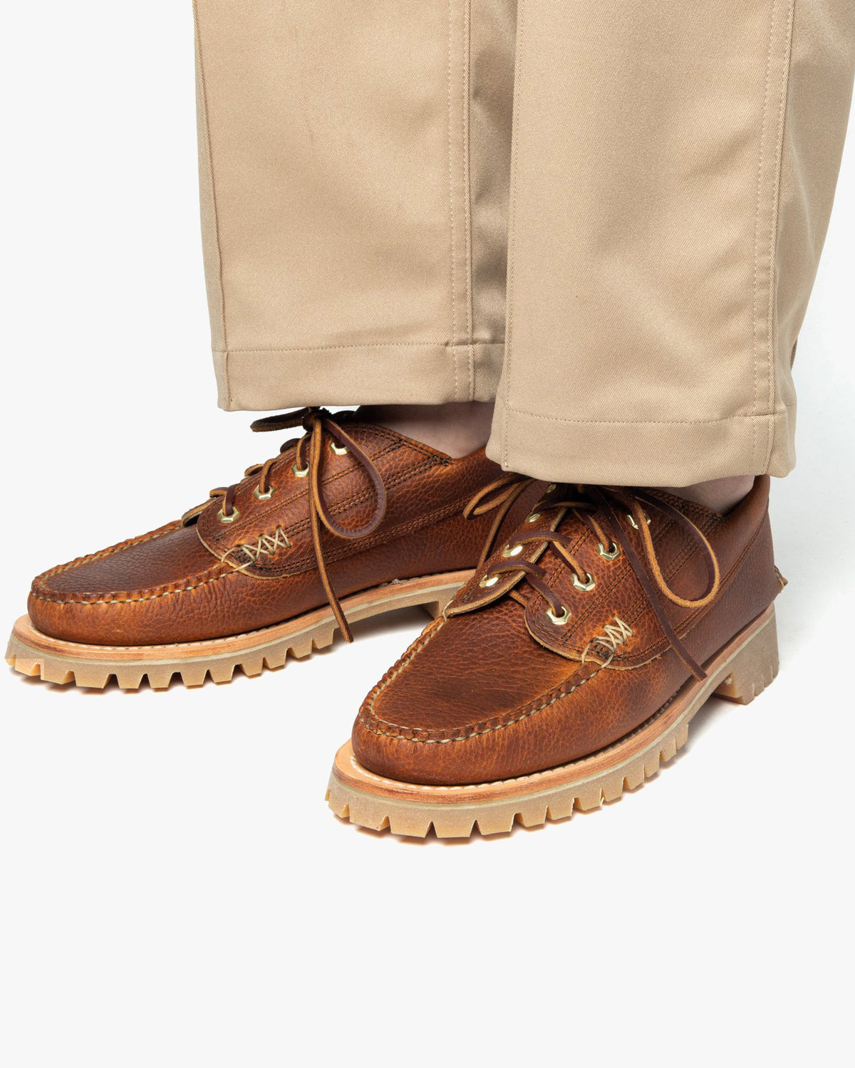Yuketen Angler Moc w/ Lug Sole Shoe - BK Grizzly