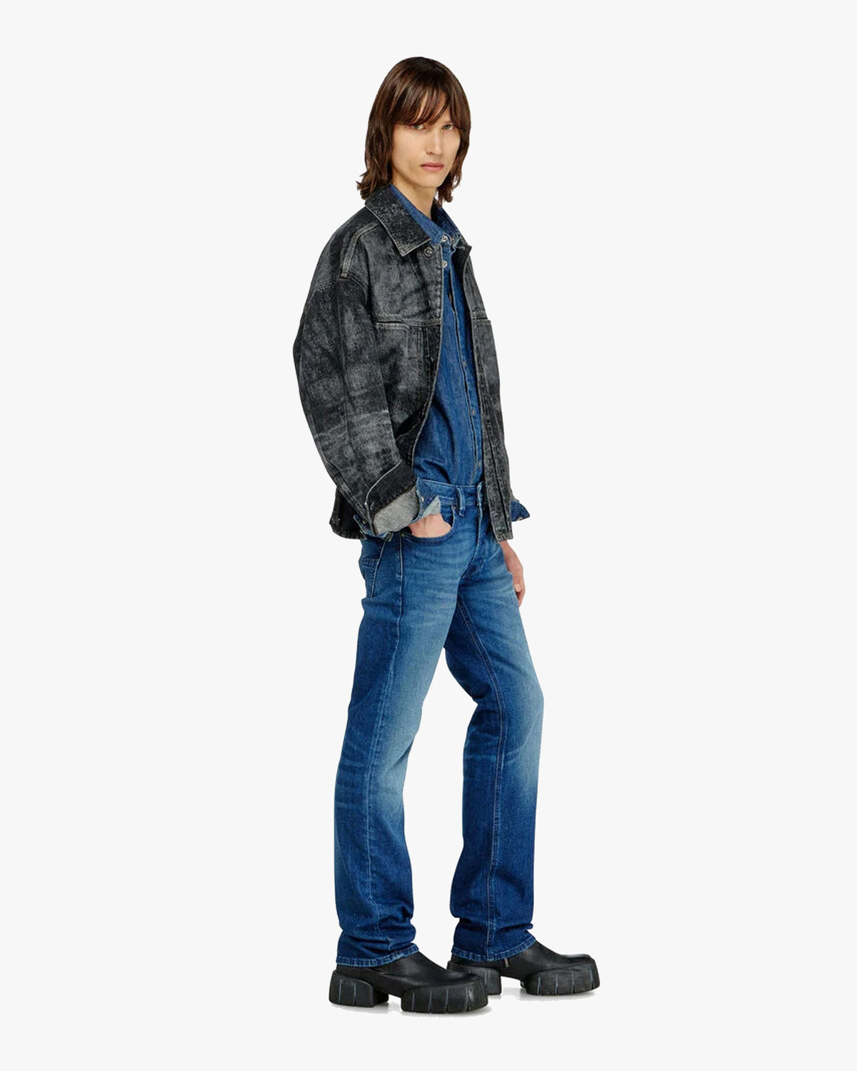 Diesel 1985 Larkee Straight Fit Mens Jeans - 09L51 / Dark Blue