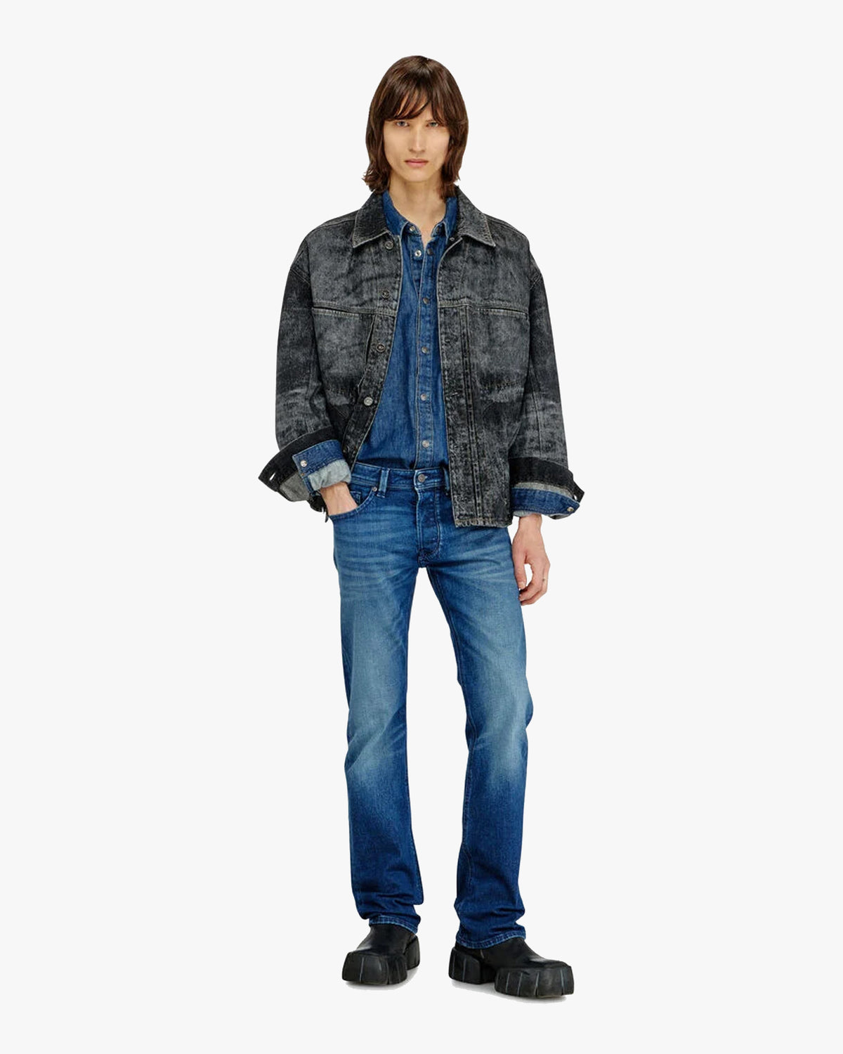 Diesel 1985 Larkee Straight Fit Mens Jeans - 09L51 / Dark Blue