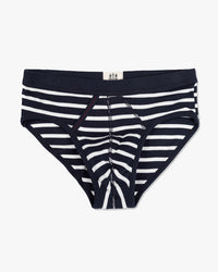 Hemen Biarritz Etor Breton Stripes Brief - Deep Marine / Natural | Hemen Biarritz Underwear | JEANSTORE