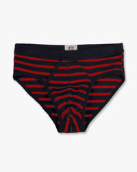 Hemen Biarritz Etor Breton Stripes Brief - Deep Marine / Red | Hemen Biarritz Underwear | JEANSTORE