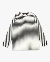 Hemen Biarritz Joritz Breton Stripe L/S Tee - Natural / Marine | Hemen Biarritz T Shirts | JEANSTORE