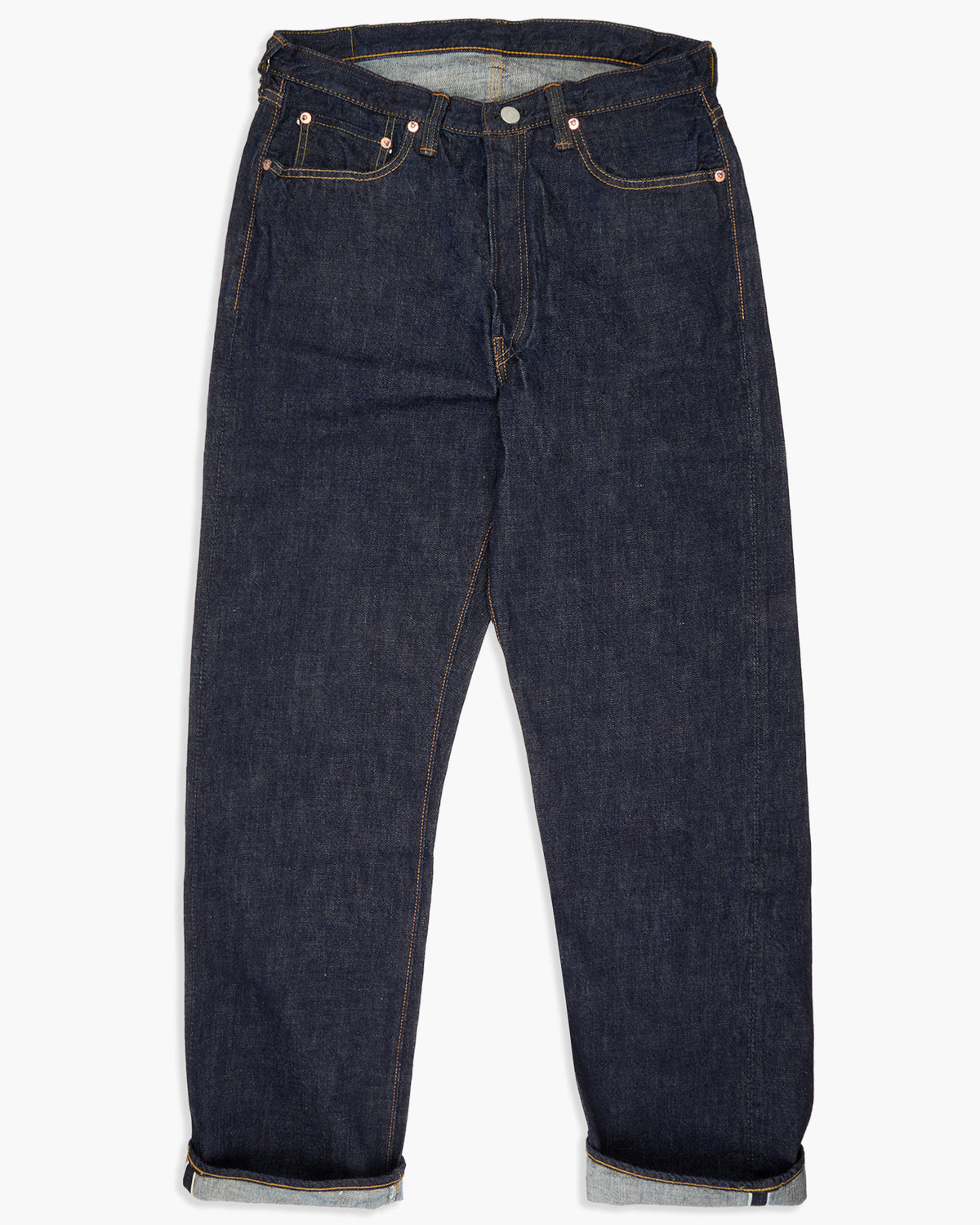Fullcount 0105W 13.7oz Selvedge Wide Fit Mens Jeans - Indigo Onewash | Fullcount Jeans | JEANSTORE