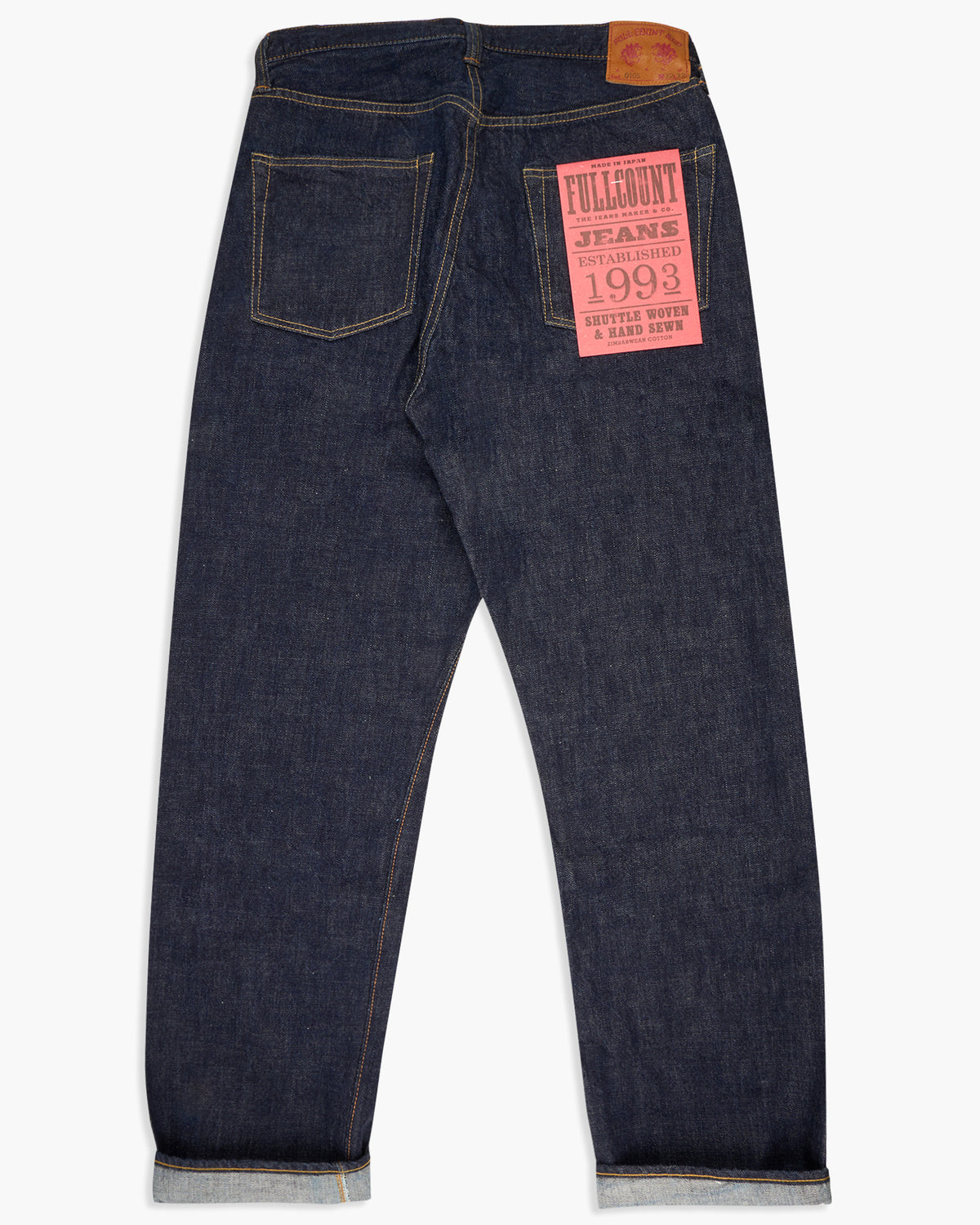 Fullcount 0105W 13.7oz Selvedge Wide Fit Mens Jeans - Indigo Onewash | Fullcount Jeans | JEANSTORE