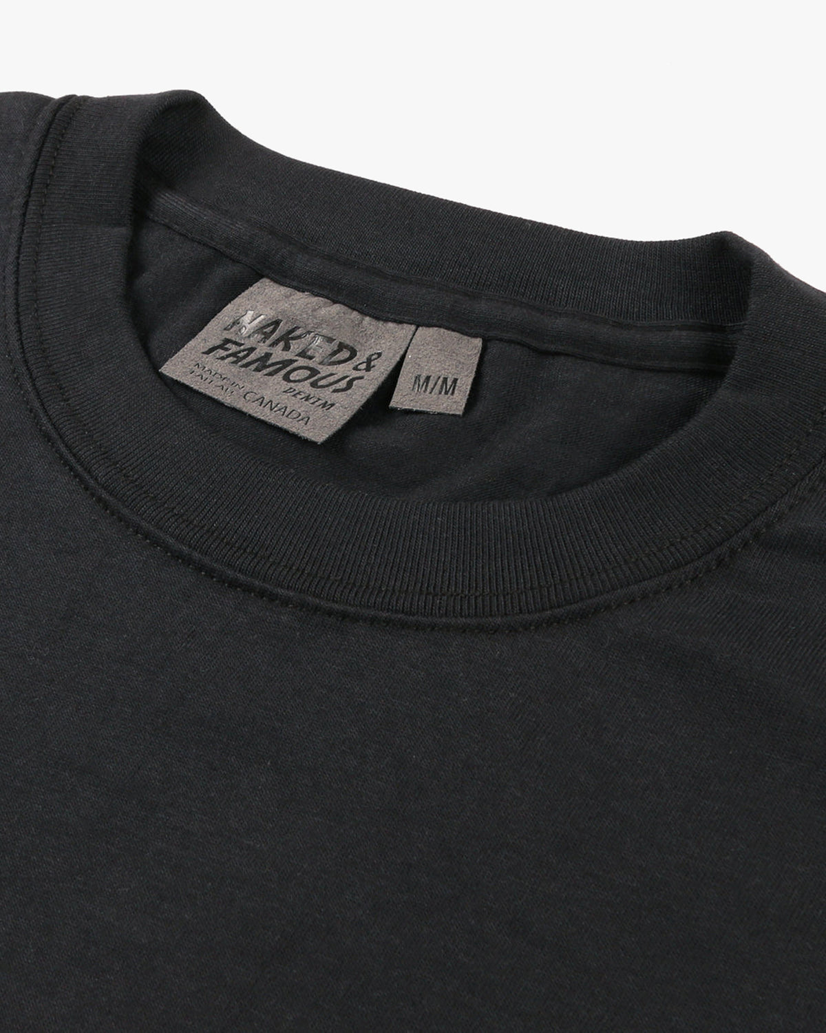 Naked & Famous Denim Circular Knit Tee - Black | Naked & Famous Denim T Shirts | JEANSTORE