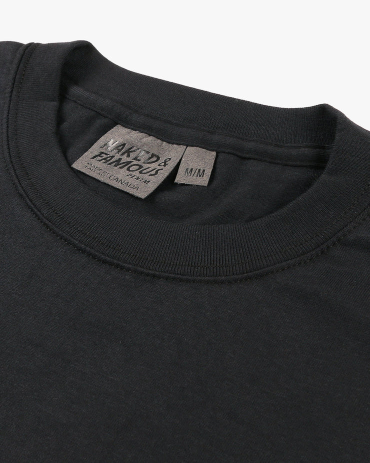 Naked & Famous Denim Circular Knit Tee - Black