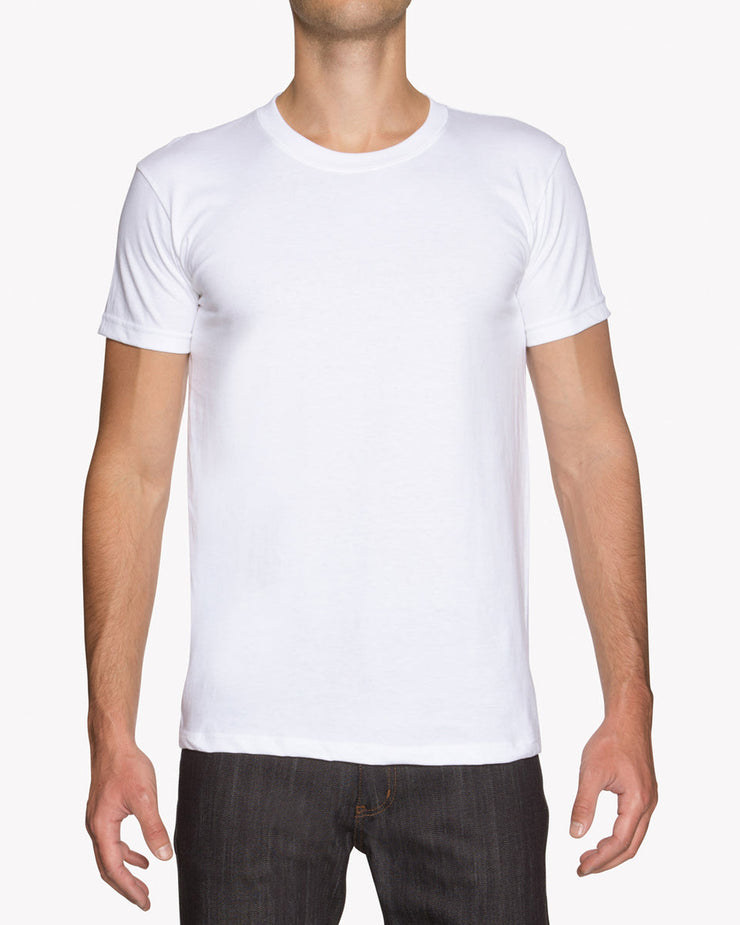 Naked & Famous Denim Circular Knit Tee - White