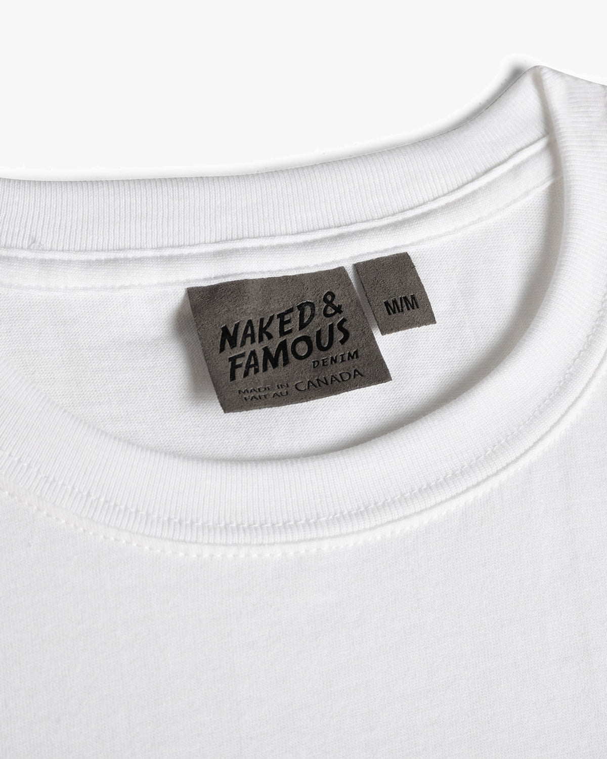 Naked & Famous Denim Circular Knit Tee - White | Naked & Famous Denim T Shirts | JEANSTORE