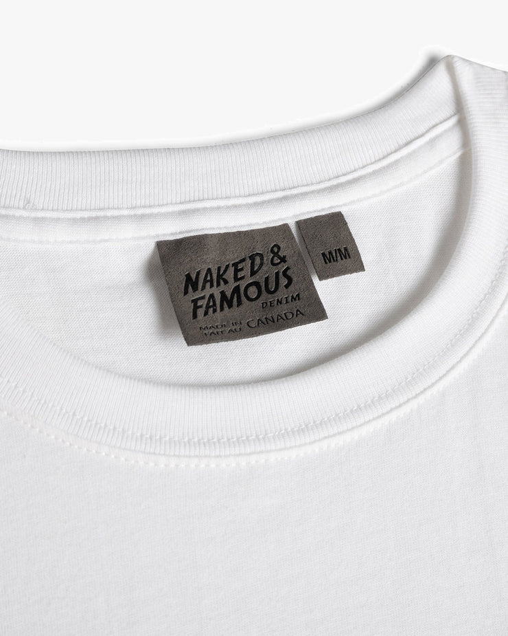 Naked & Famous Denim Circular Knit Tee - White