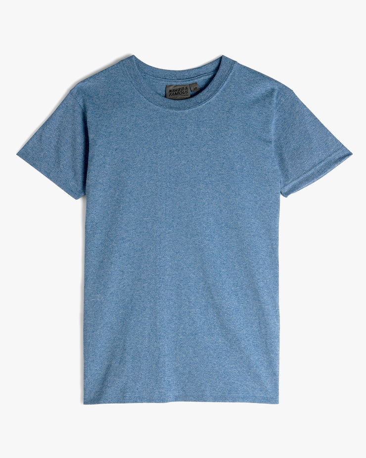 Naked & Famous Denim Circular Knit Tee - Heather Blue