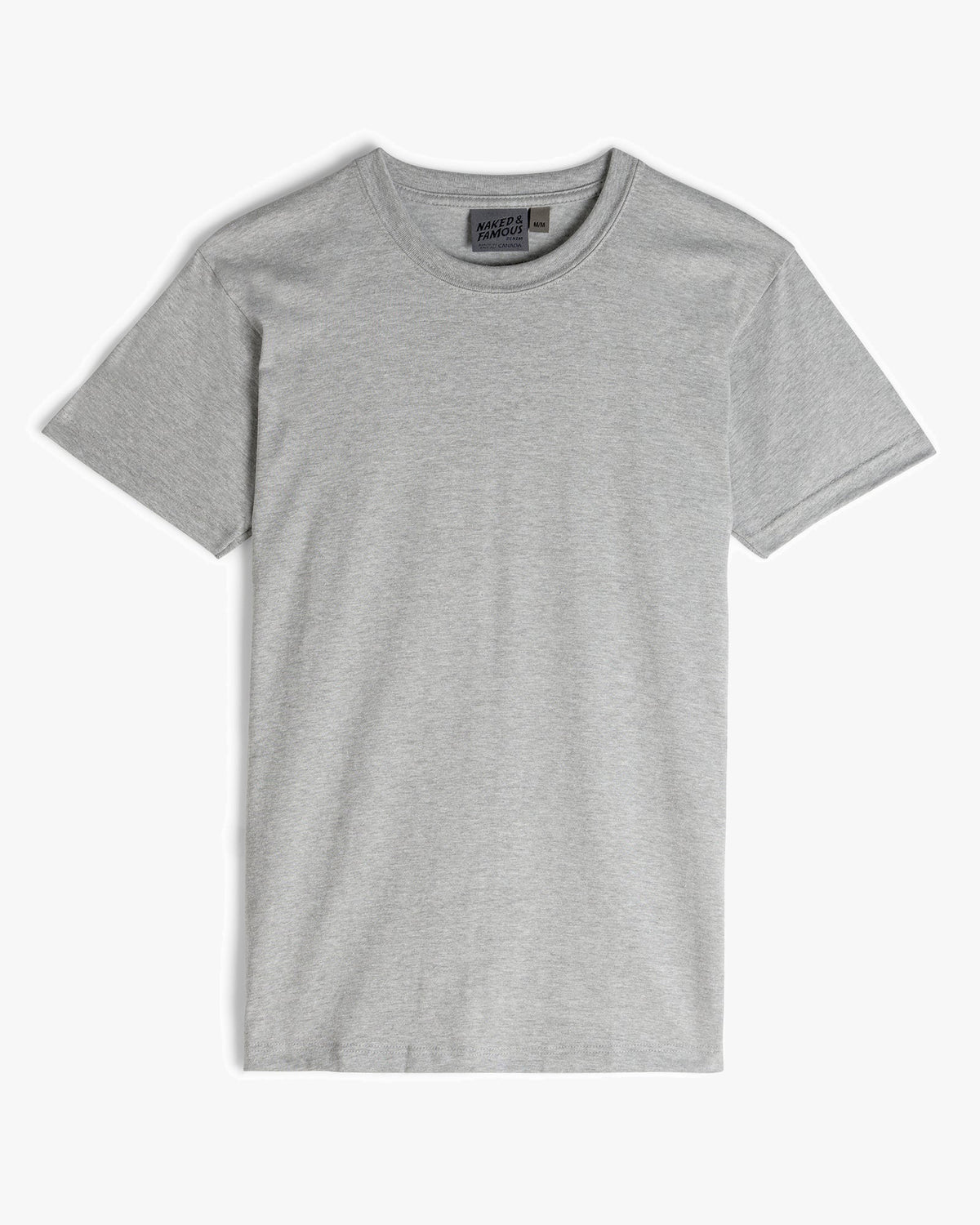 Naked & Famous Denim Circular Knit Tee - Heather Grey | Naked & Famous Denim T Shirts | JEANSTORE