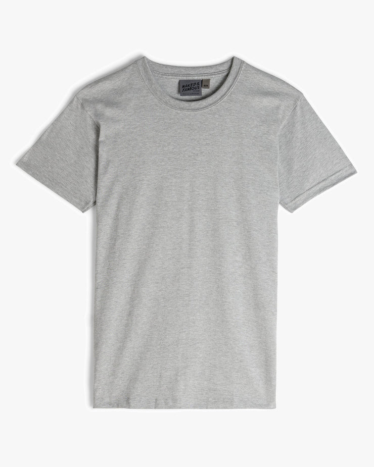 Naked & Famous Denim Circular Knit Tee - Heather Grey