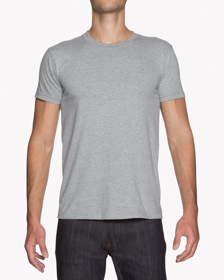 Naked & Famous Denim Circular Knit Tee - Heather Grey