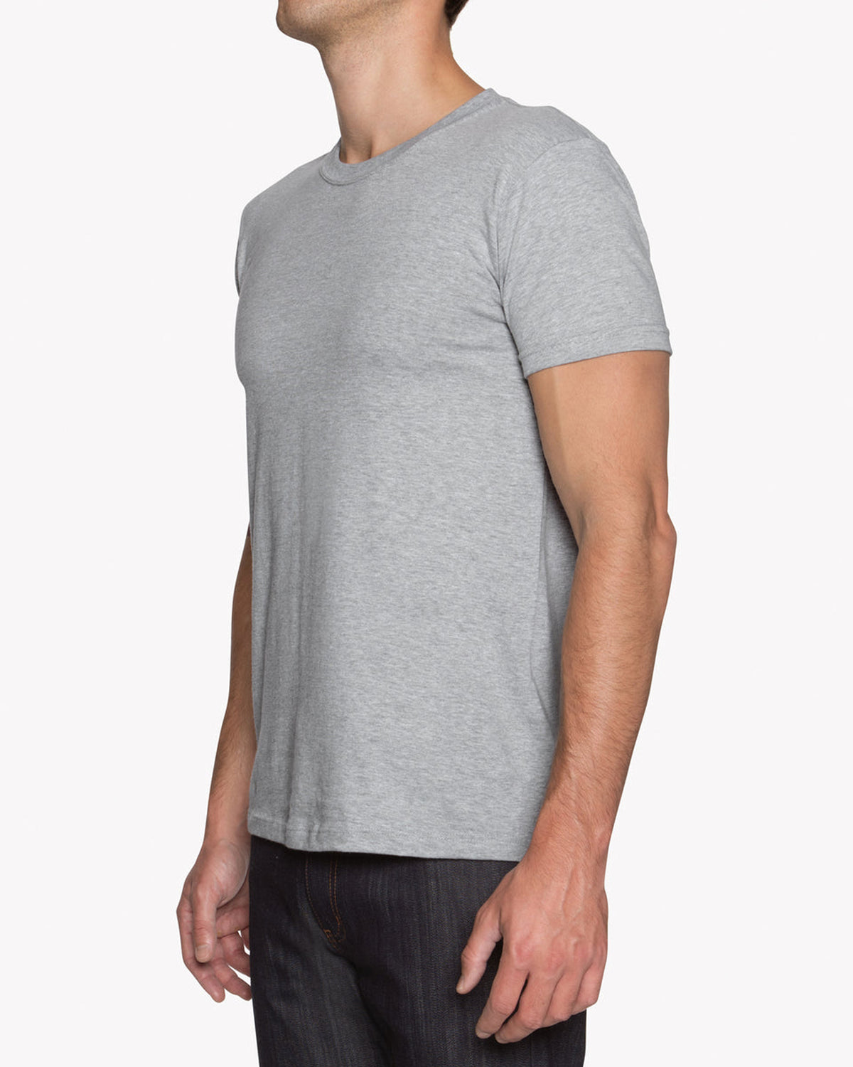 Naked & Famous Denim Circular Knit Tee - Heather Grey | Naked & Famous Denim T Shirts | JEANSTORE