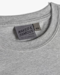 Naked & Famous Denim Circular Knit Tee - Heather Grey | Naked & Famous Denim T Shirts | JEANSTORE