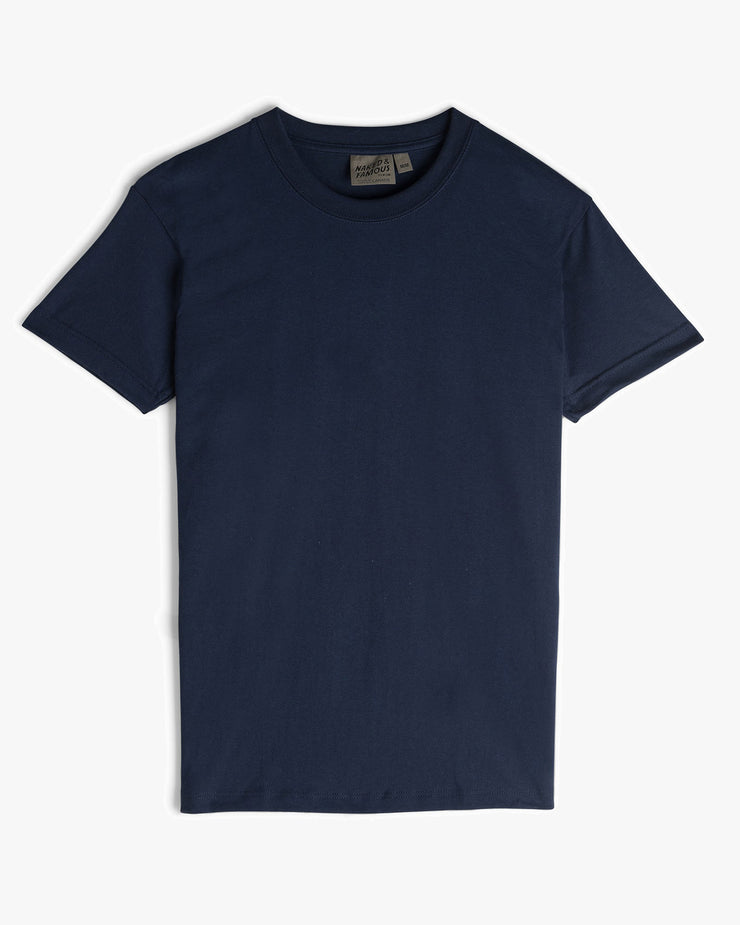 Naked & Famous Denim Circular Knit Tee - Solid Navy