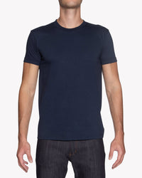 Naked & Famous Denim Circular Knit Tee - Solid Navy | Naked & Famous Denim T Shirts | JEANSTORE