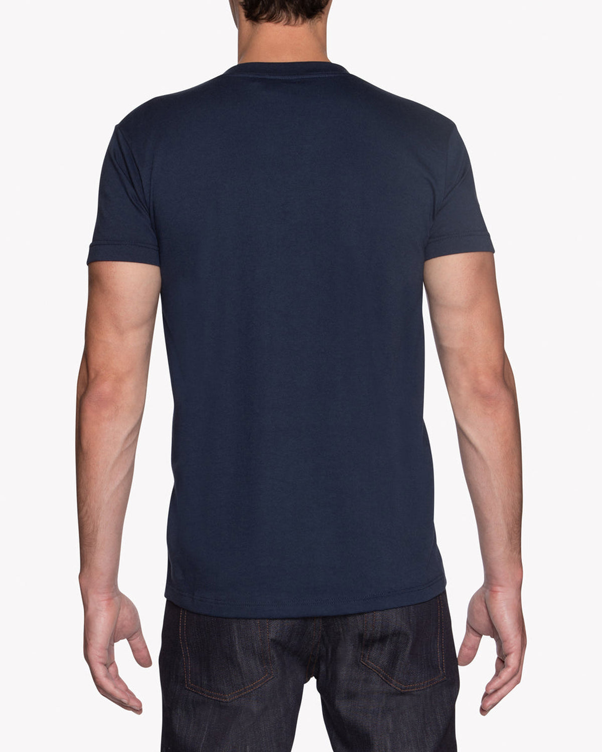 Naked & Famous Denim Circular Knit Tee - Solid Navy | Naked & Famous Denim T Shirts | JEANSTORE