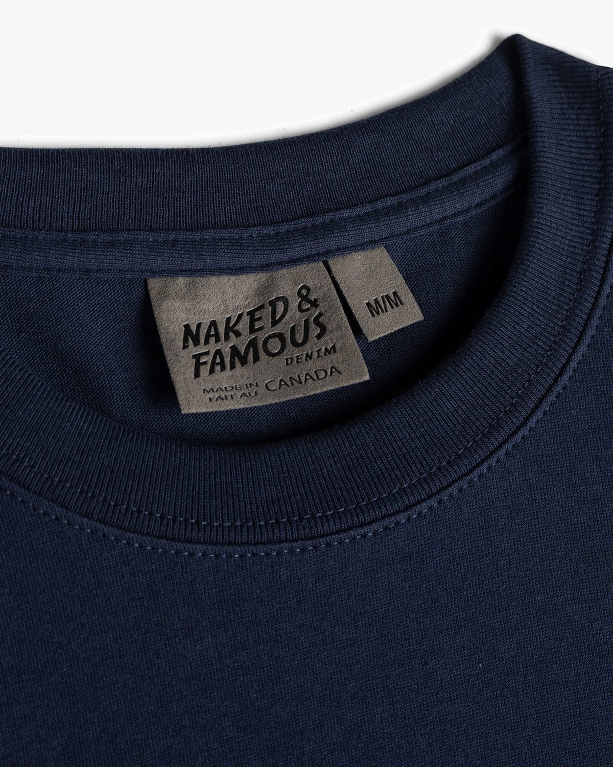 Naked & Famous Denim Circular Knit Tee - Solid Navy | Naked & Famous Denim T Shirts | JEANSTORE