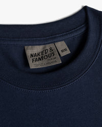 Naked & Famous Denim Circular Knit Tee - Solid Navy | Naked & Famous Denim T Shirts | JEANSTORE